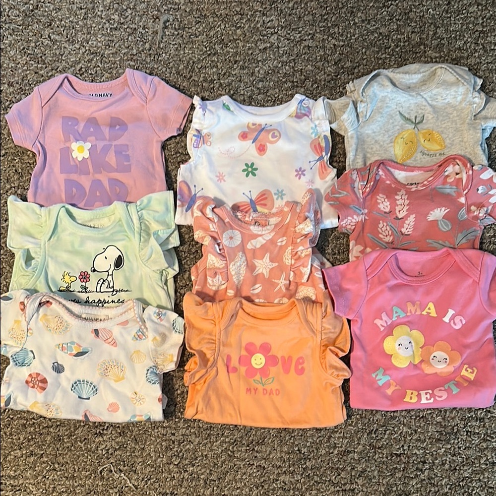 Colorful Baby Onesies Set